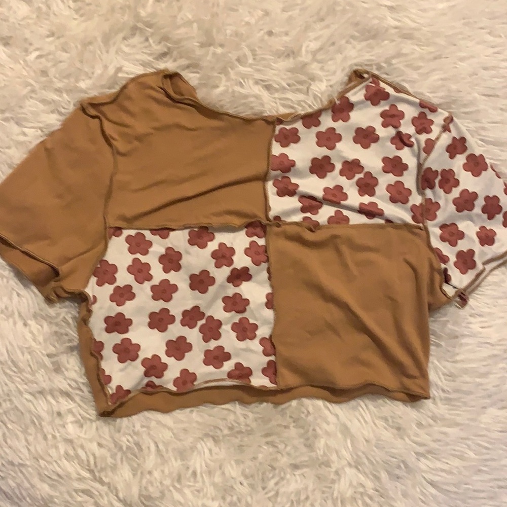 Cute Flower ROMWE crop top